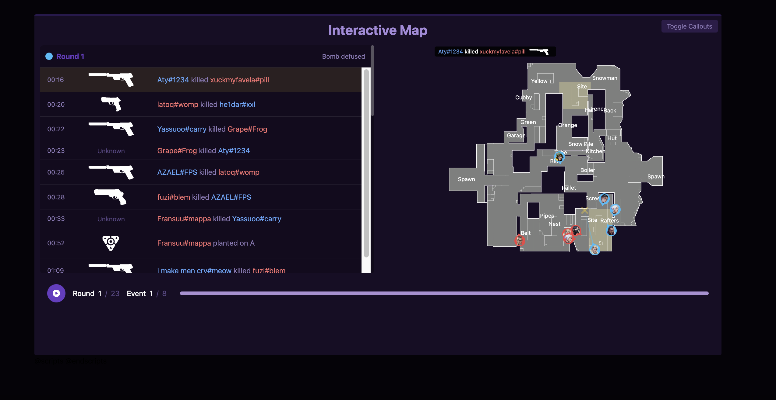 Interactive Round Map